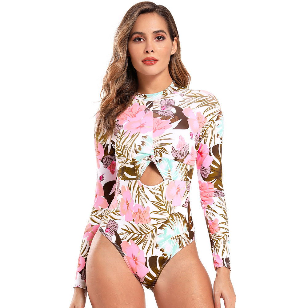 Printed Ruffle One Piece Swimsuit — Women's Flattering Bathing Suit 2