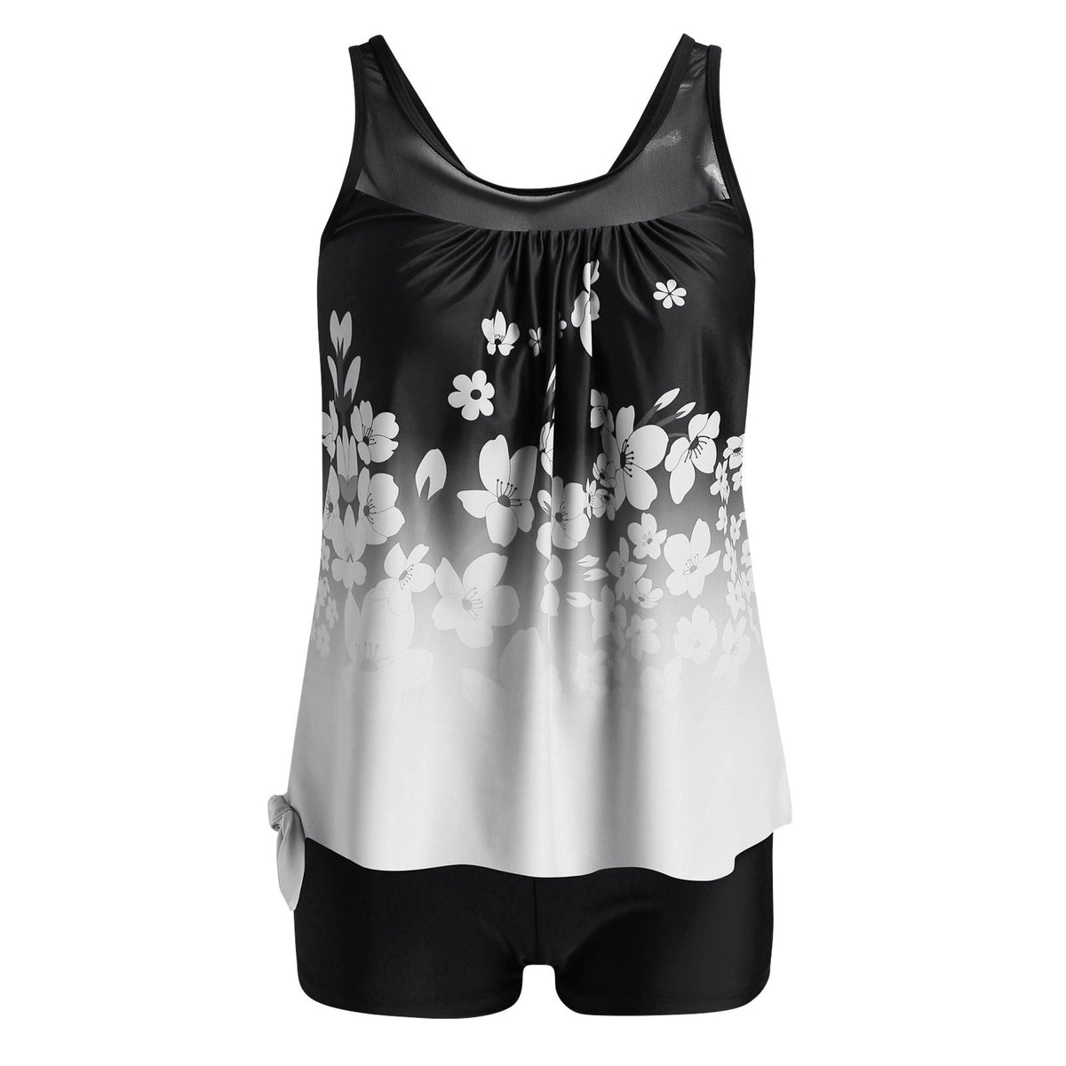 Skirted Tankini Set — Women's Flowy Two Piece Bathing Suit